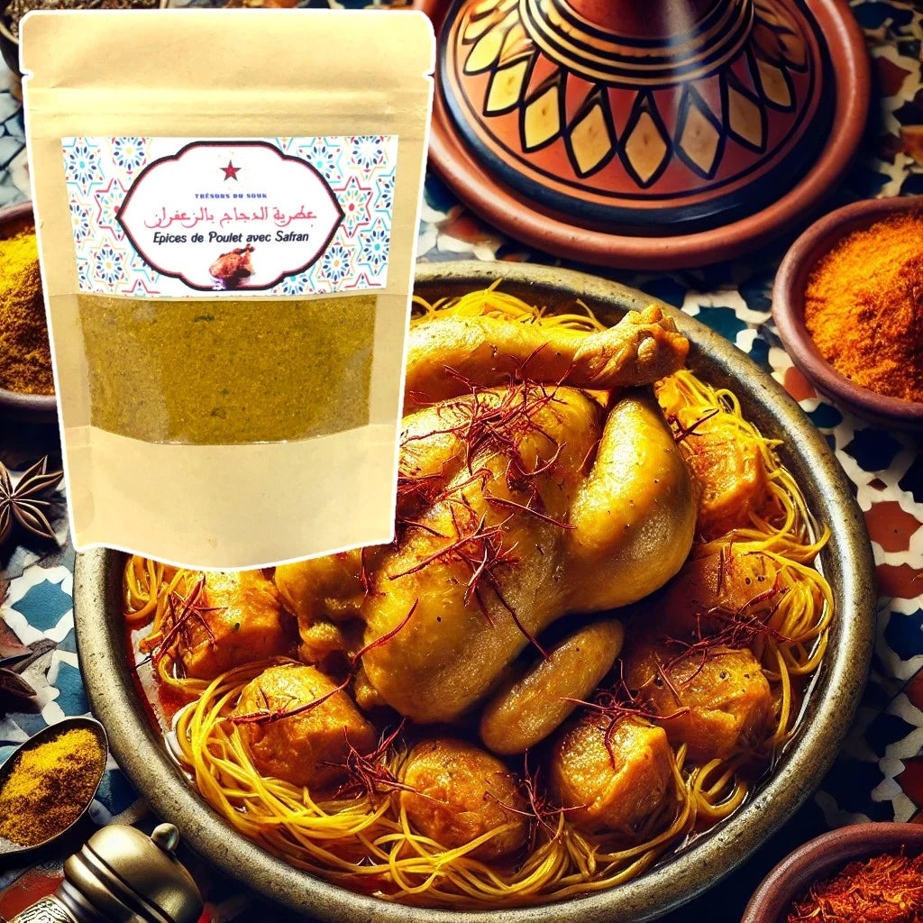 Epices Poulet Avec Safran BIO 45g - Epice Naturelle Et Artisanale