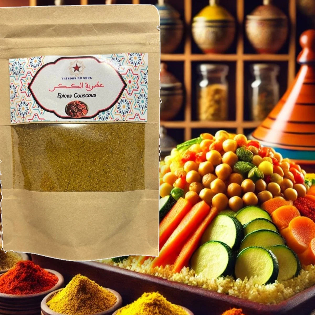 Organik Öğütülmüş Kuskus Baharatı 45g - Doğal El Yapımı Baharat