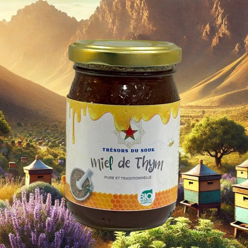 Reiner traditioneller marokkanischer Thymianhonig – natürliche Vorteile | Schätze des Souks