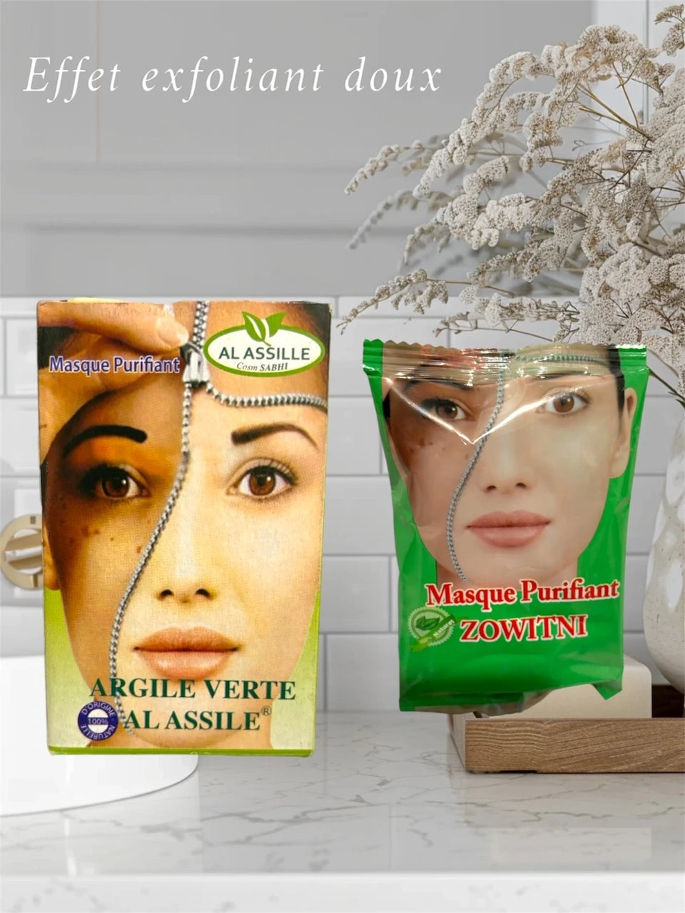 Polvere di Argilla Verde 50g AL ASSILLE - Maschera Purificante e Detossificante Naturale