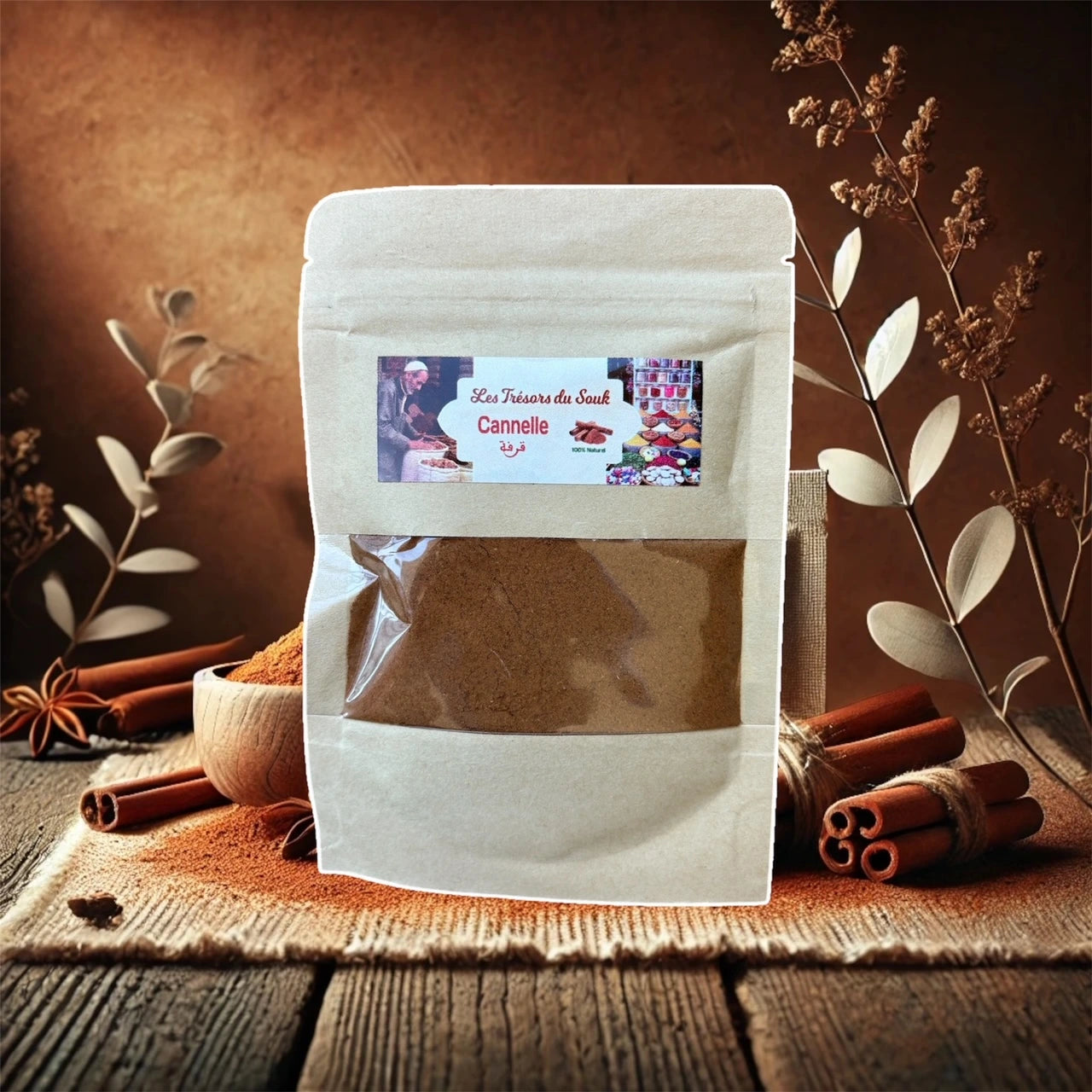 Organik Öğütülmüş Tarçın 45g – Doğal ve El Yapımı Baharat