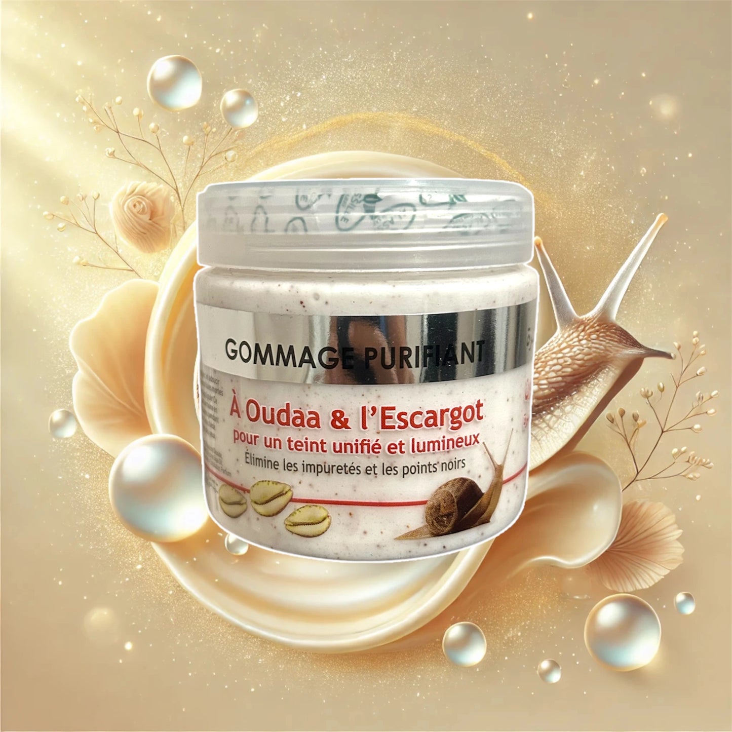 Esfoliante AL ASSILLE Bio con Oudaa e Lumaca – Esfoliante 200g per Incarnato Luminoso e Uniforme