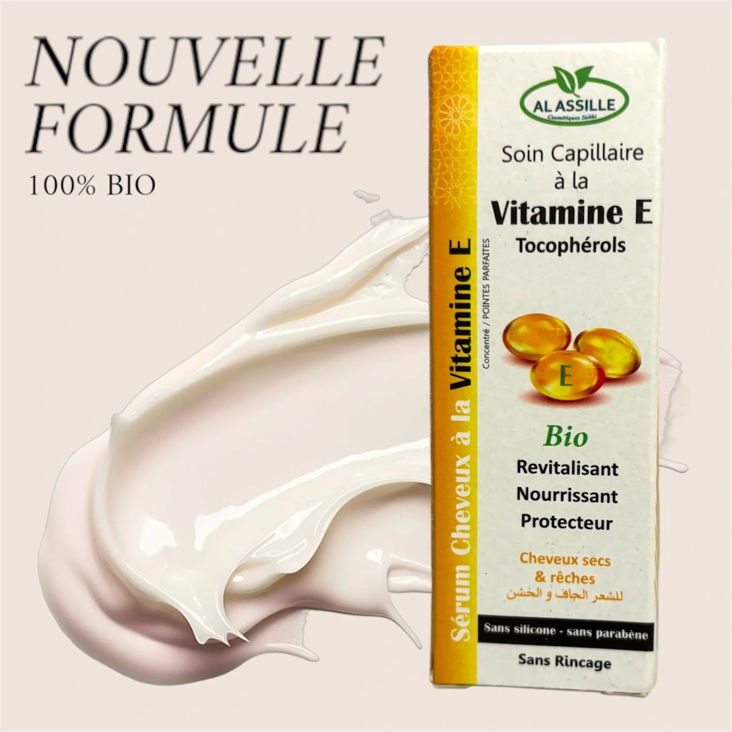 BİTKİSEL E VİTAMİNİ (Tokoferoller) SAÇ SERUMU - 24ml - AL ASSILE -