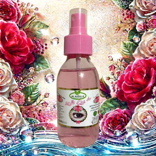 Spray d'Eau de Rose 125ml AL ASSILLE - Tonifiant Naturel avec Résidus de Pétales