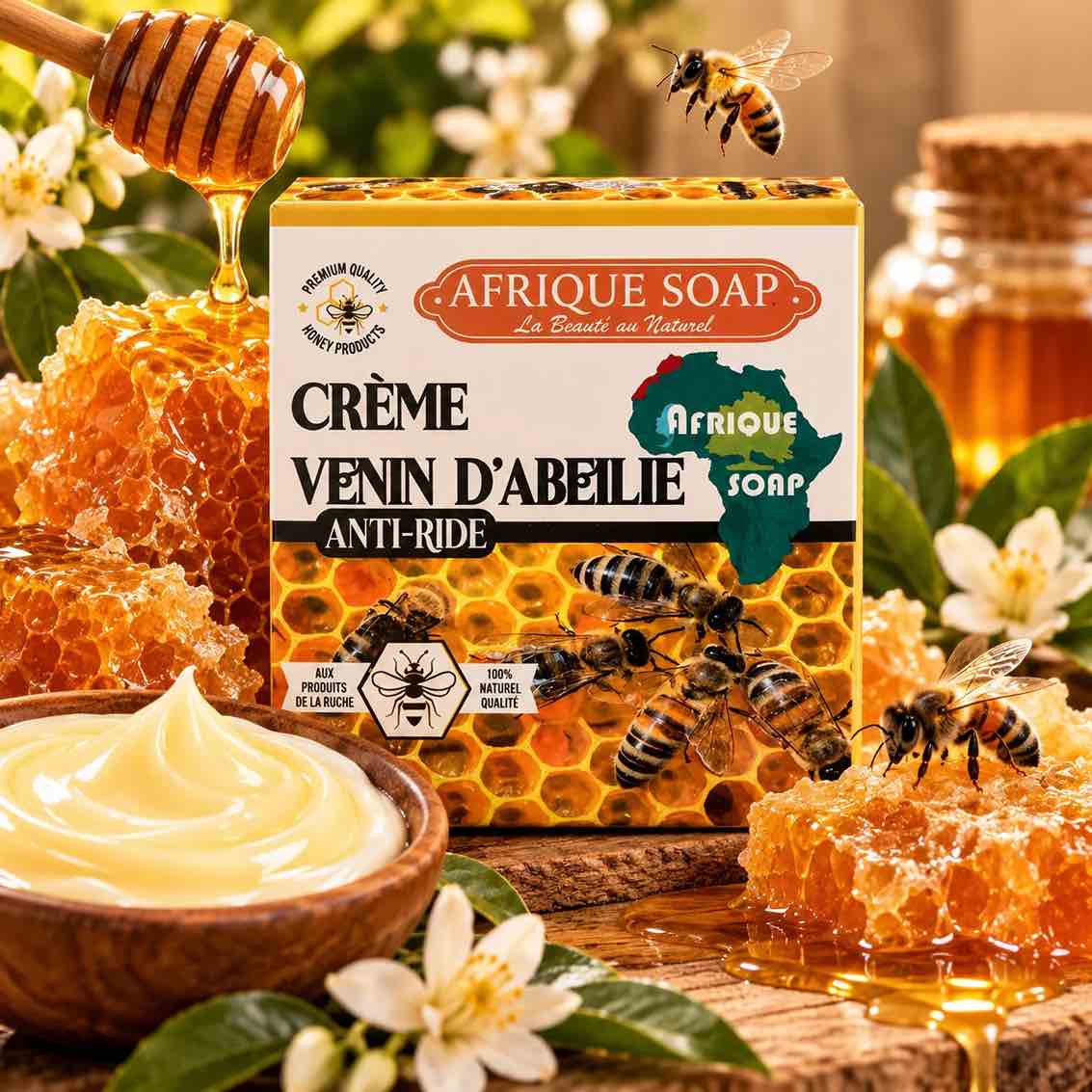 Crème visage au venin d’abeille, Dragosantol et lanoline pour peau sèche et mature