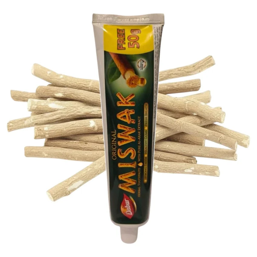 Dentifrice Miswak 170g Dabur – Antibactérien Naturel Haleine Fraîche