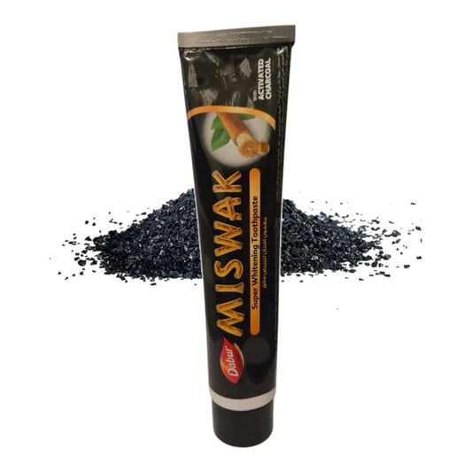 Dentifrice Miswak Charbon Actif 170g Dabur – Blanchiment Détox Naturel