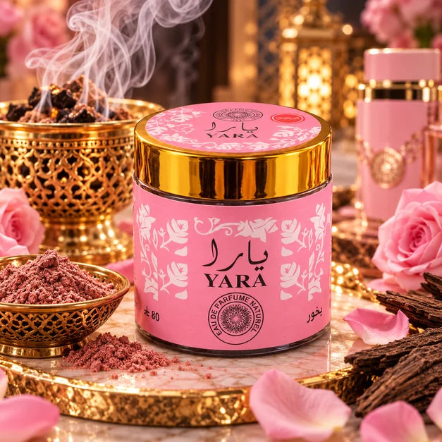 Encens Yara en Poudre – Bakhoor Oriental 80g Al Majed Oud – Fragrance Florale et Musquée