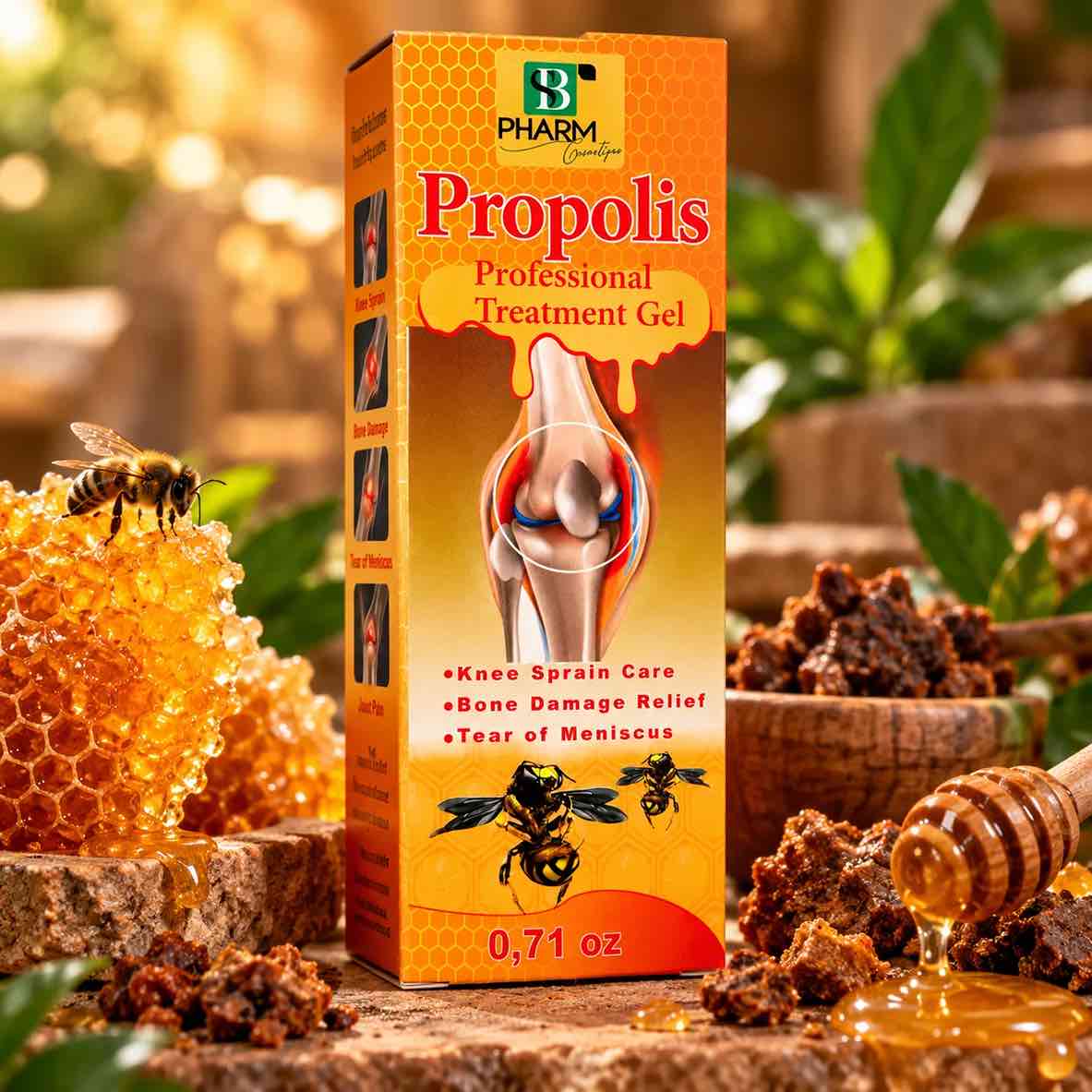 Crème Gel Propolis SB Pharm Cosmétique 100g – Confort Articulaire & Massage