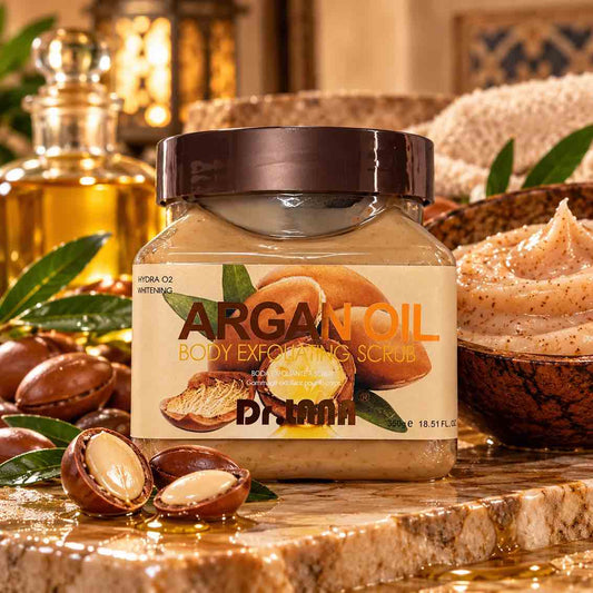Pot de gommage corps exfoliant à l’argan Dr. Lana, 350 ml, sherbet body scrub