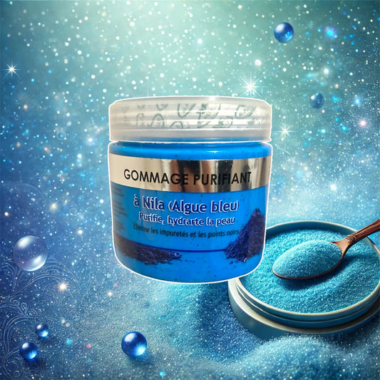 Gommage AL ASSILLE Bio au Nila Bleu – Exfoliant 200g pour Teint Éclatant et Anti-Cernes