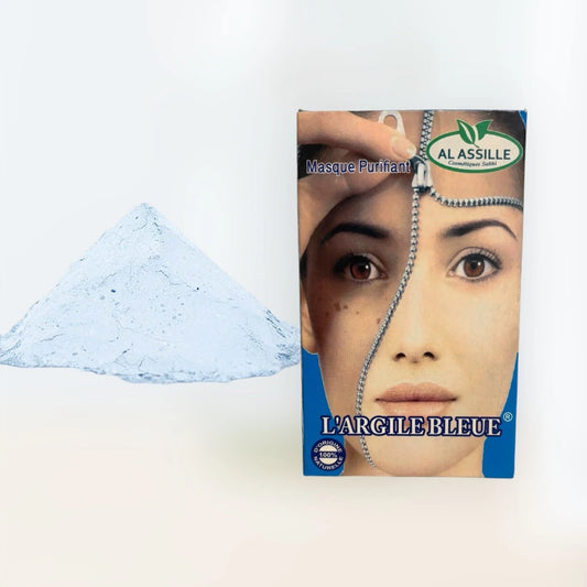 Poudre d'Argile Bleue 50g AL ASSILLE - Masque Éclaircissant et Détoxifiant