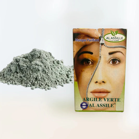 Poudre d'Argile Verte 50g AL ASSILLE - Masque Purifiant et Détoxifiant Naturel