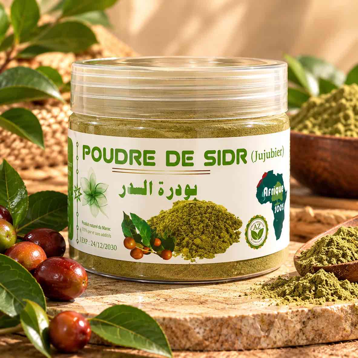 Poudre de Sidr Bio 60g Afrique Soap – Shampoing Naturel Cheveux Secs & Abîmés