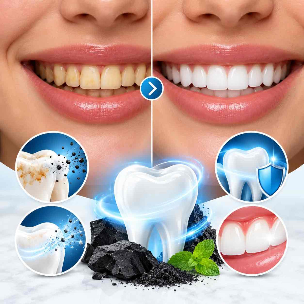 Whitening Charcoal & Baking Soda Tooth Powder 50g Afrique Soap – Radiant Smile