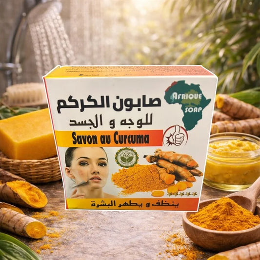 Savon au Curcuma – Éclaircissant Purifiant Anti-Acné Naturel